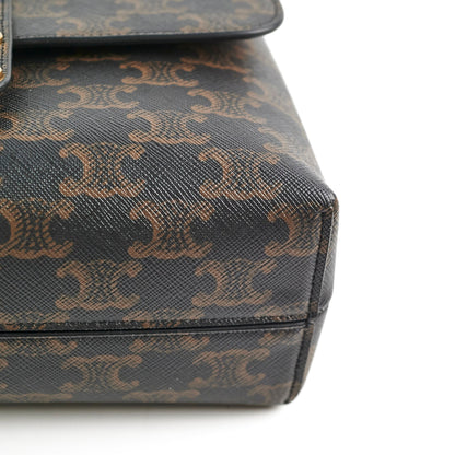 Celine Medium Victoire Bag in Triomphe Canvas Tan