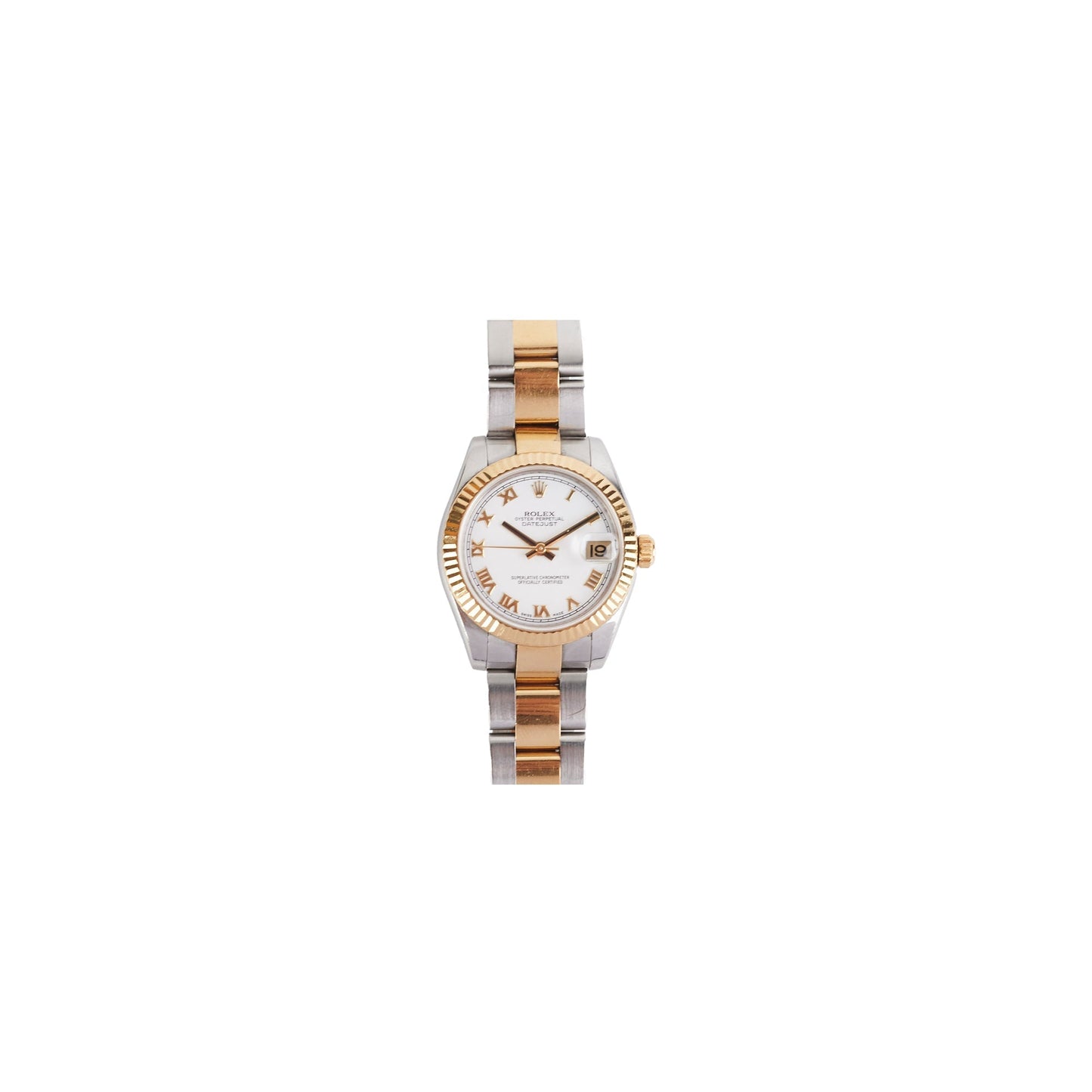 Rolex Oyster Perpetual Datejust 31mm White Dial Watch 2008 (178273)