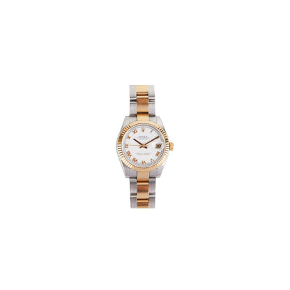 Rolex Oyster Perpetual Datejust 31mm White Dial Watch 2008 (178273)
