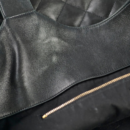Saint Laurent Maxi Shopping Bag Quilted Lambskin Black