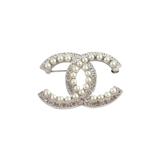 Chanel CC Pearl Brooch