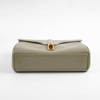 Celine Small 16 Satinated Calfskin Bag Green Clay