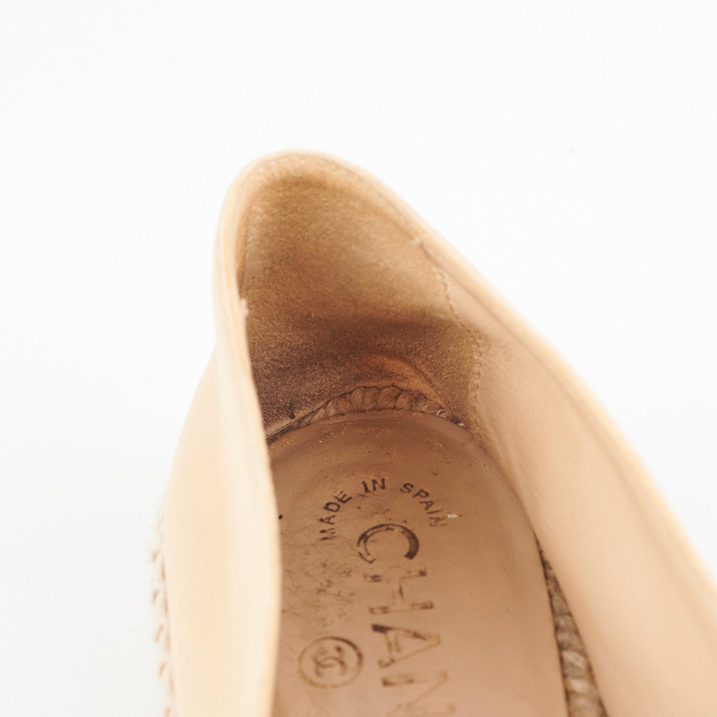 Chanel espadrille beige black shoes 38