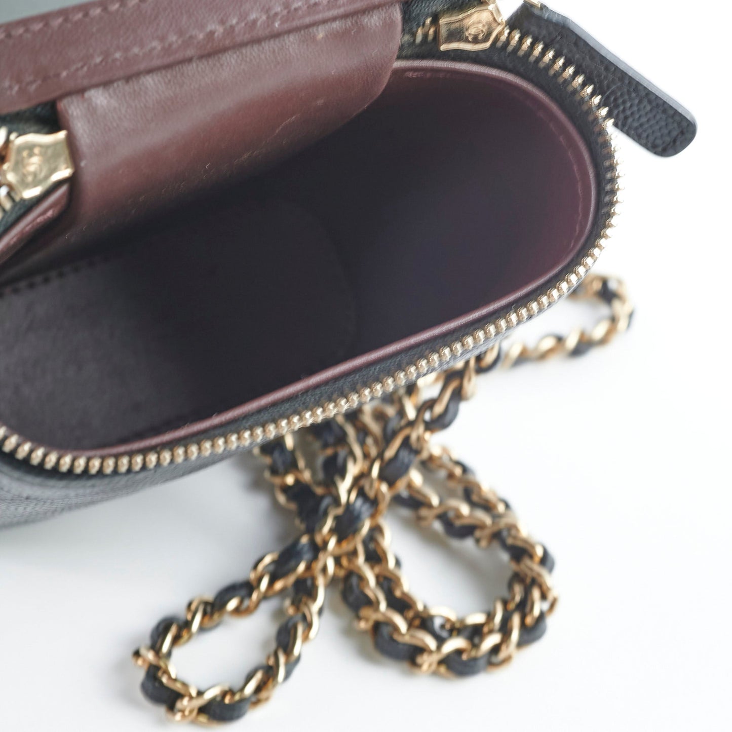 Chanel 23C Small Vanity Case Caviar Black Crossbody Bag