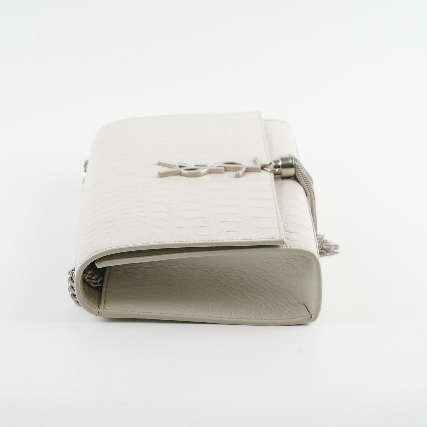 Saint Laurent Medium Kate Tassel Light Grey