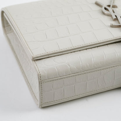 Saint Laurent Medium Kate Tassel Light Grey