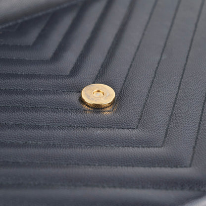 Saint Laurent Large Envelope Navy Shoulder Bag