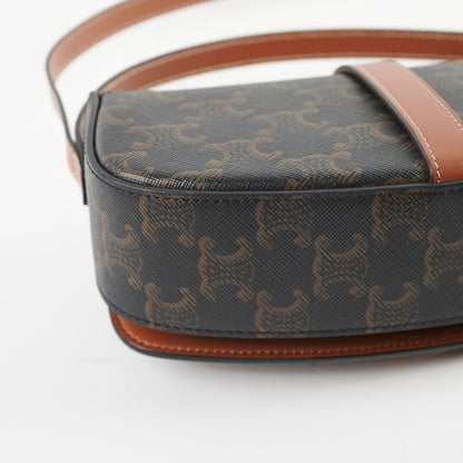 Celine Triomphe Tabou Clutch with Strap Brown/Tan