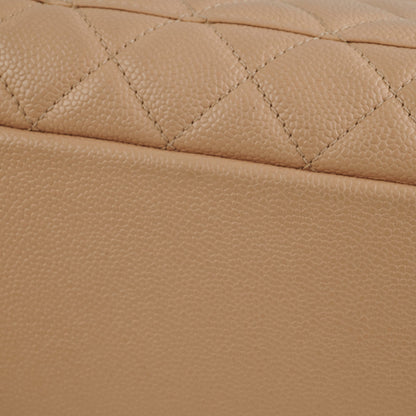 Chanel Caviar Grand Shopping Tote Beige