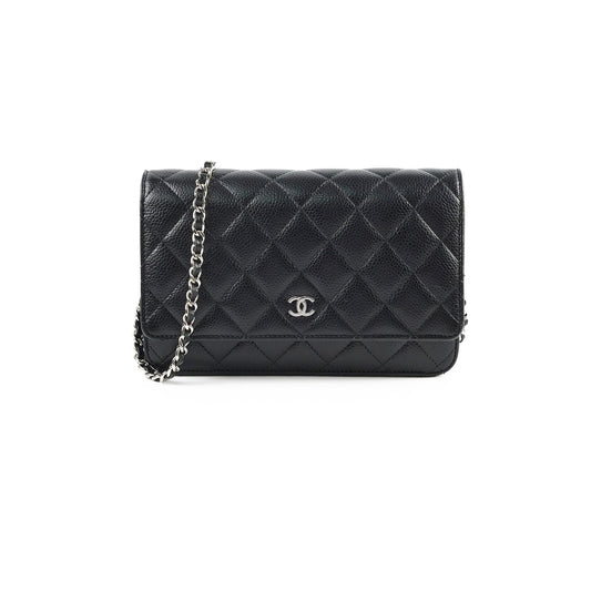 Chanel Wallet on Chain WOC Caviar Black Microchipped