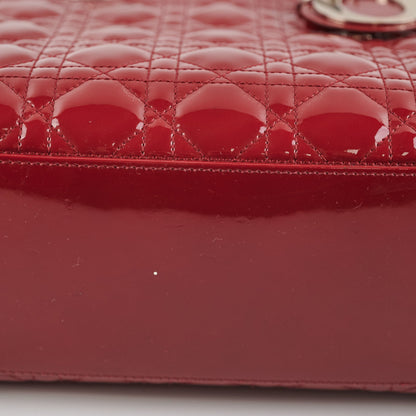 Dior Lady Dior Dark Red Patent Leather