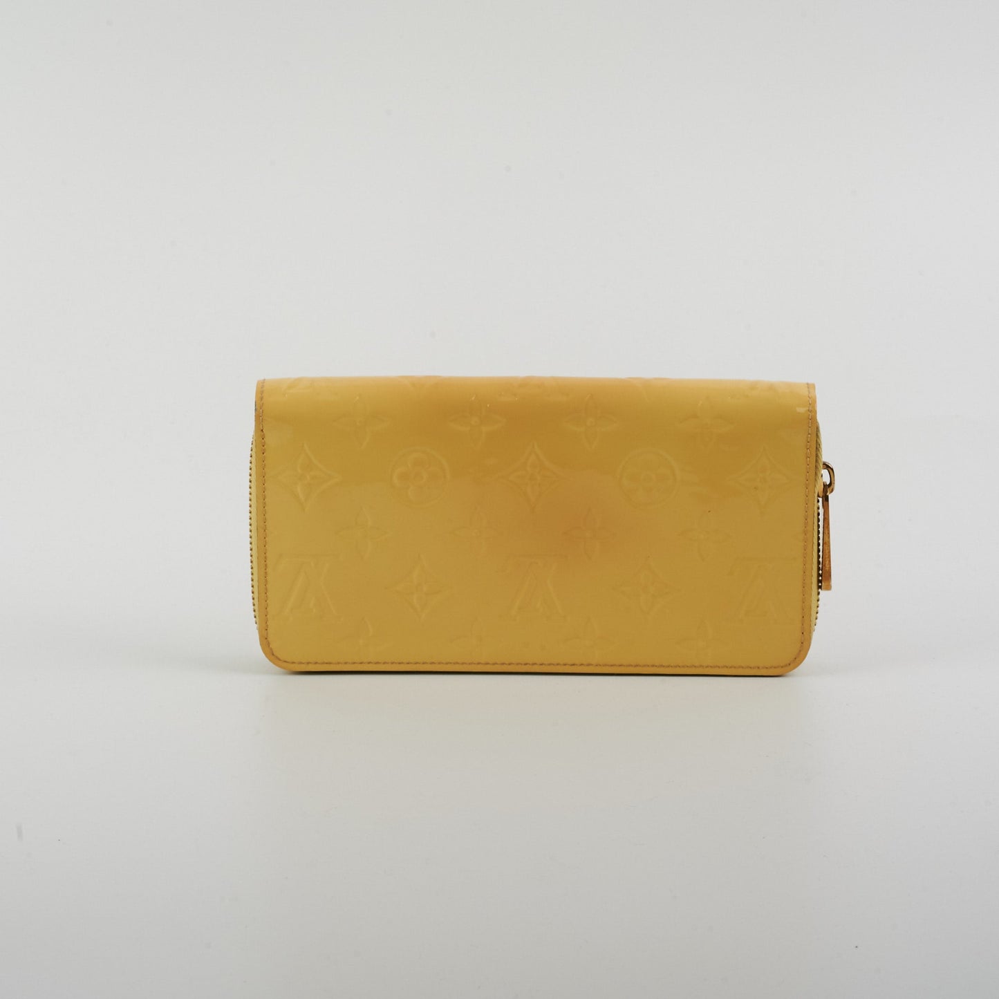 Louis Vuitton Zip Long Wallet Vernis Yellow