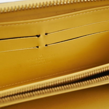 Louis Vuitton Zip Long Wallet Vernis Yellow