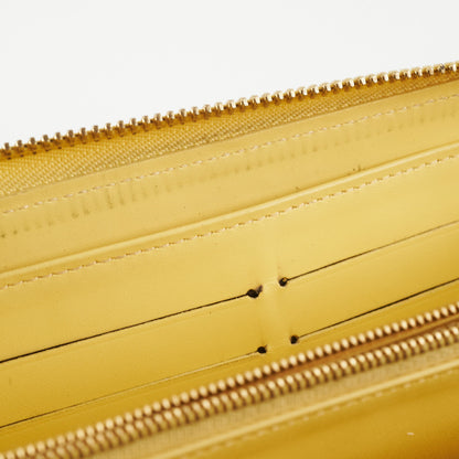 Louis Vuitton Zip Long Wallet Vernis Yellow