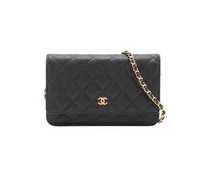 Chanel Caviar Wallet On Chain WOC Black (microchipped)