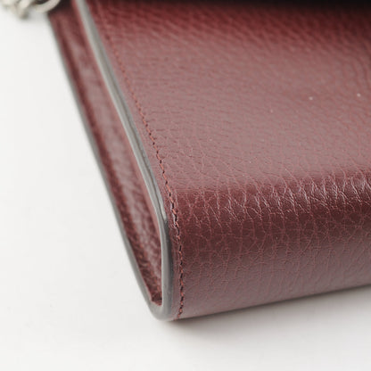 Gucci Dionysus Leather WOC Burgundy Bag