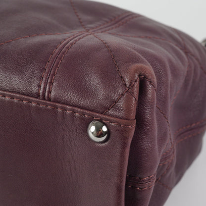 Chanel Quilted Tote Bag Dark Burgundy/Purple