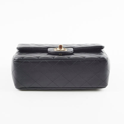 Chanel Mini Rectangle Lambskin Black Microchip