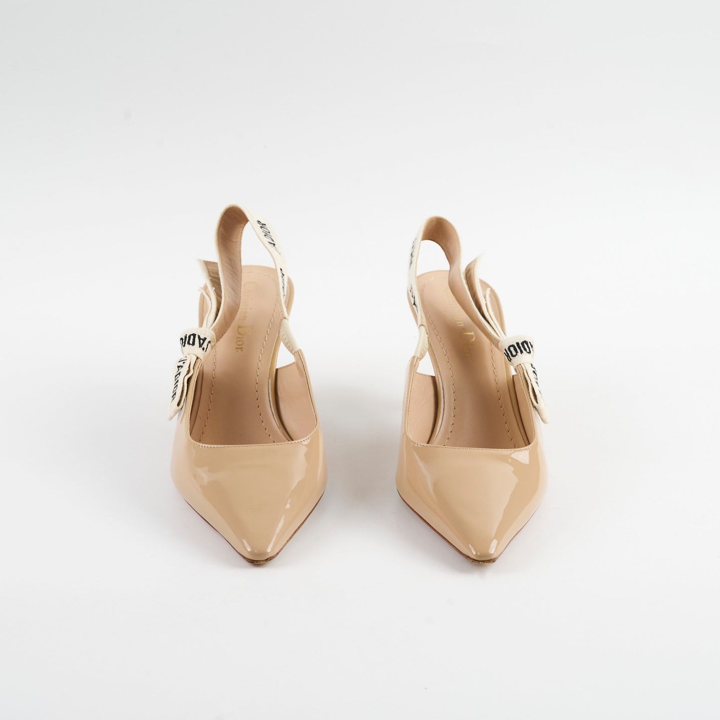 Christian Dior J'adior Slingback Patent Beige Size 37.5 Heels