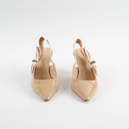 Christian Dior J'adior Slingback Patent Beige Size 37.5 Heels