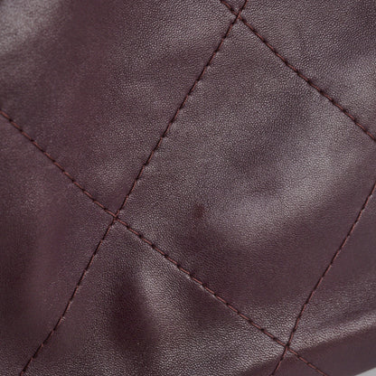 Chanel Quilted Tote Bag Dark Burgundy/Purple