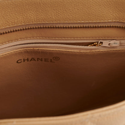 Chanel Caviar Medallion Tote Beige