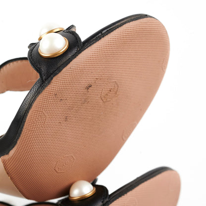 Gucci Pearl Black Heel Size 37