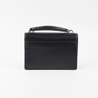 Saint Laurent Sunset Black Chain Wallet In Smooth Leather