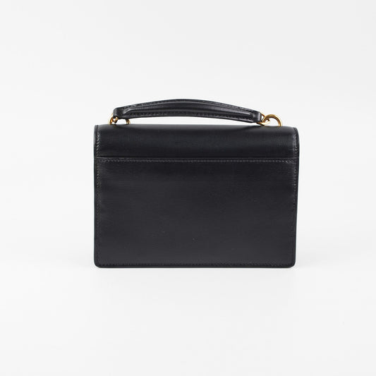 Saint Laurent Sunset Black Chain Wallet In Smooth Leather