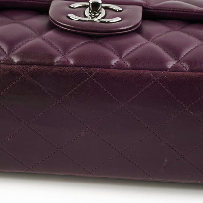 Chanel Maxi Lambskin Jumbo Dark Purple