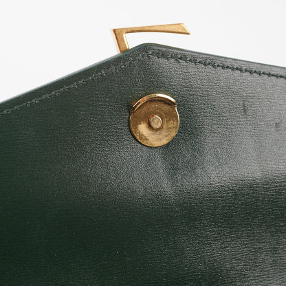Saint Laurent Medium Sulpice Flap Wallet on Chain Green