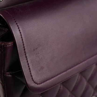Chanel Maxi Lambskin Jumbo Dark Purple