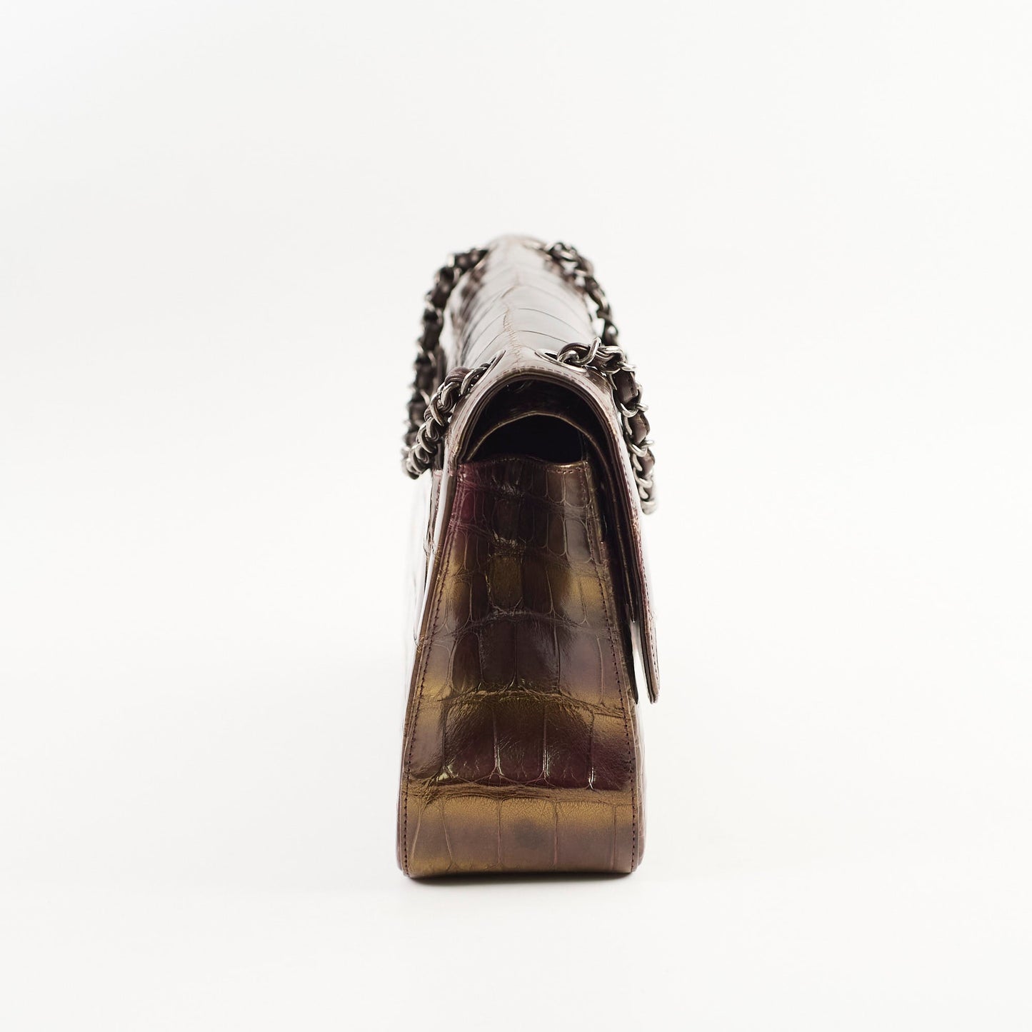 Chanel Metallic Aligator Jumbo 14 Series