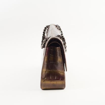 Chanel Metallic Aligator Jumbo 14 Series