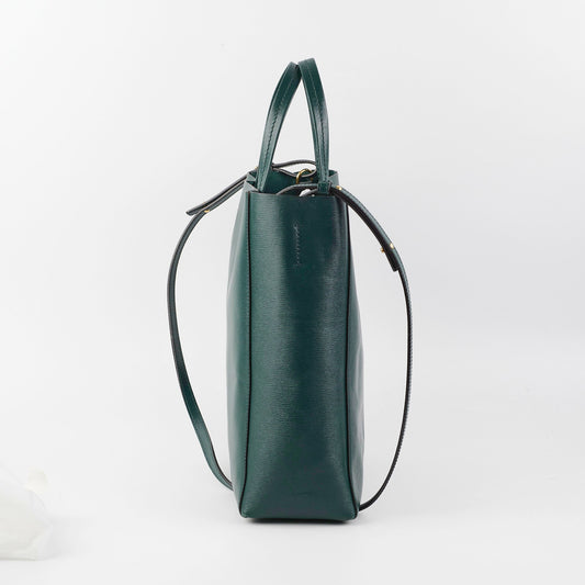 Celine Vertical Cabas Tote Small Forest Green