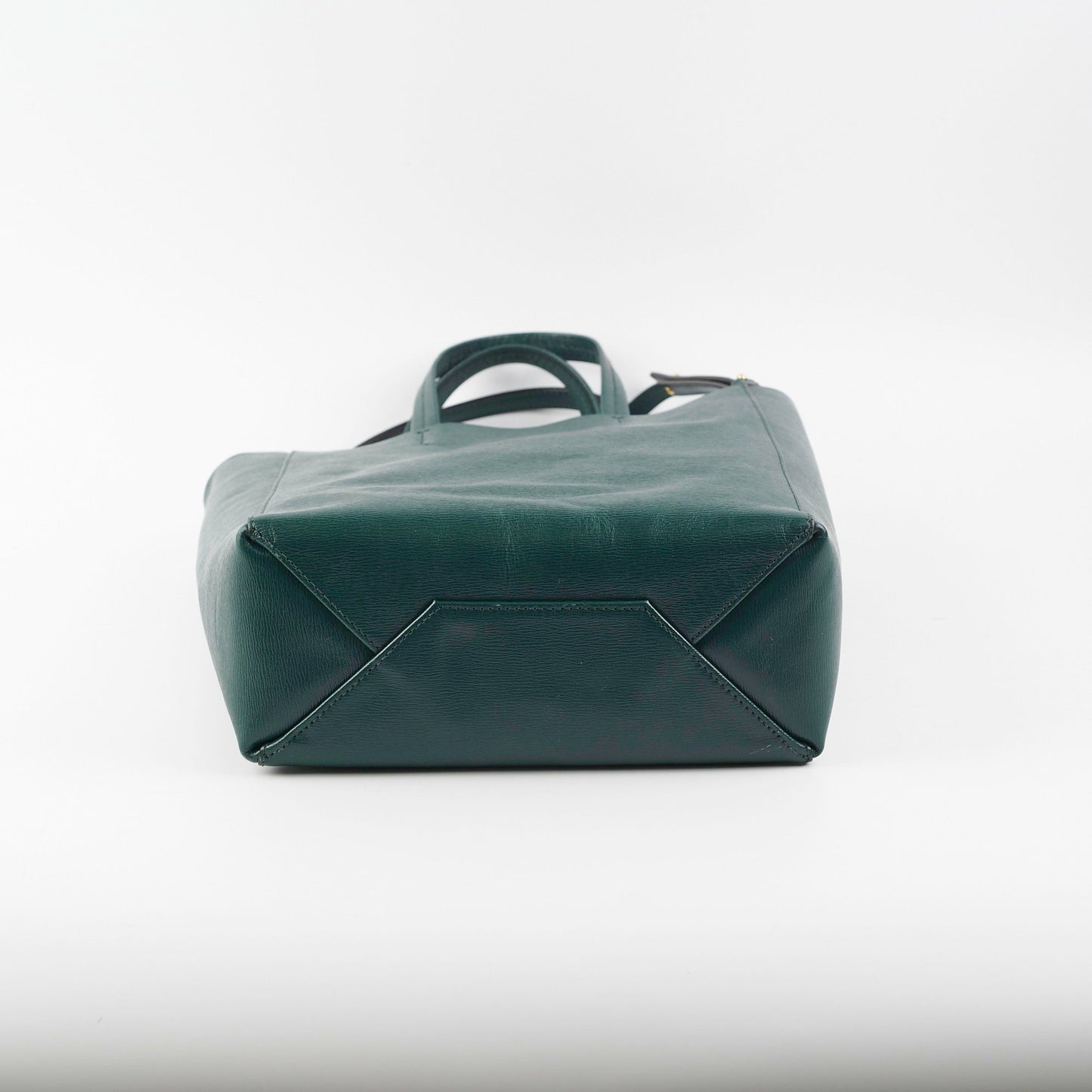 Celine Vertical Cabas Tote Small Forest Green