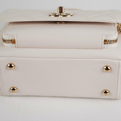 Chanel Business Affinity Small White Caviar