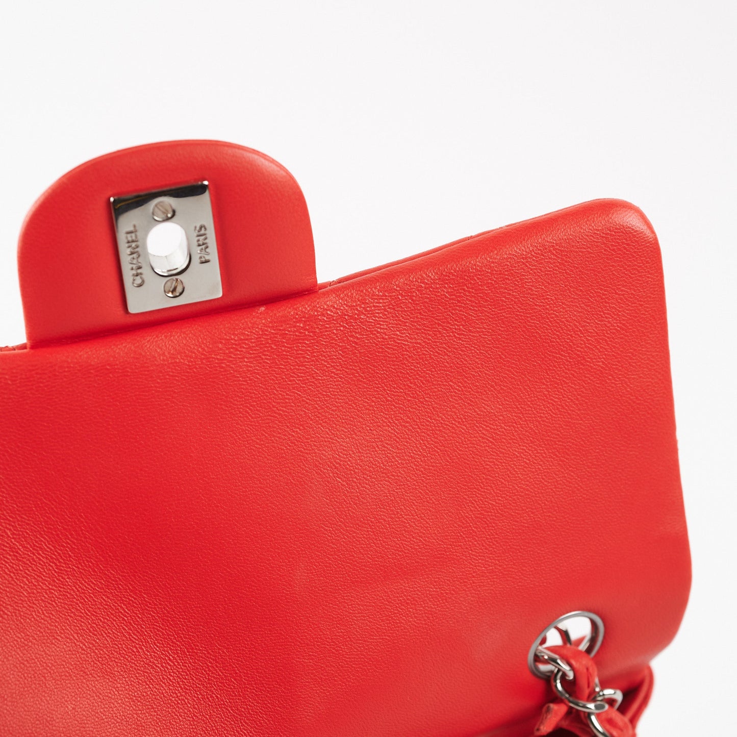 Chanel Mini Rectangular Bag Red Lambskin