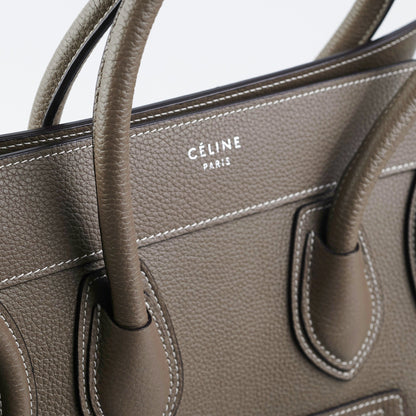 Celine Micro Luggage Calfskin Souris