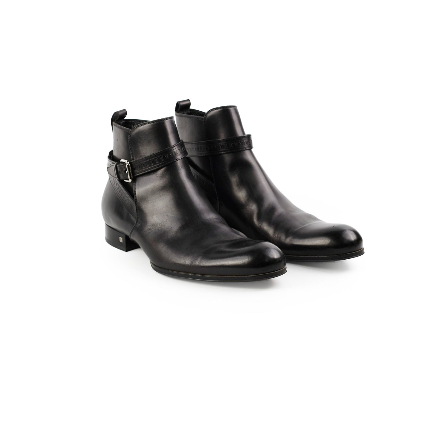 Louis Vuitton Mens Black Leather Boots Size 11
