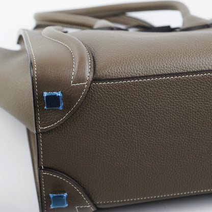 Celine Micro Luggage Calfskin Souris