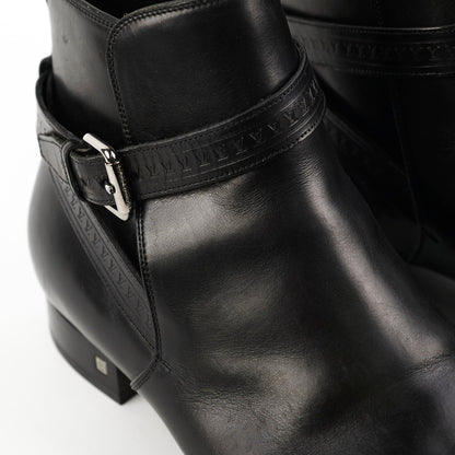 Louis Vuitton Mens Black Leather Boots Size 11