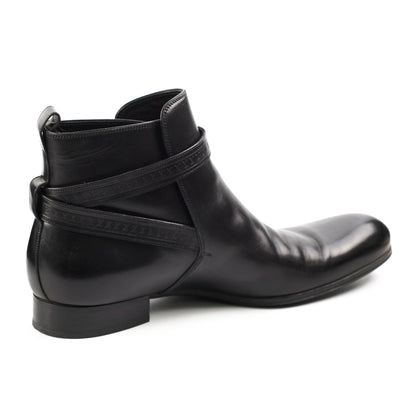 Louis Vuitton Mens Black Leather Boots Size 11