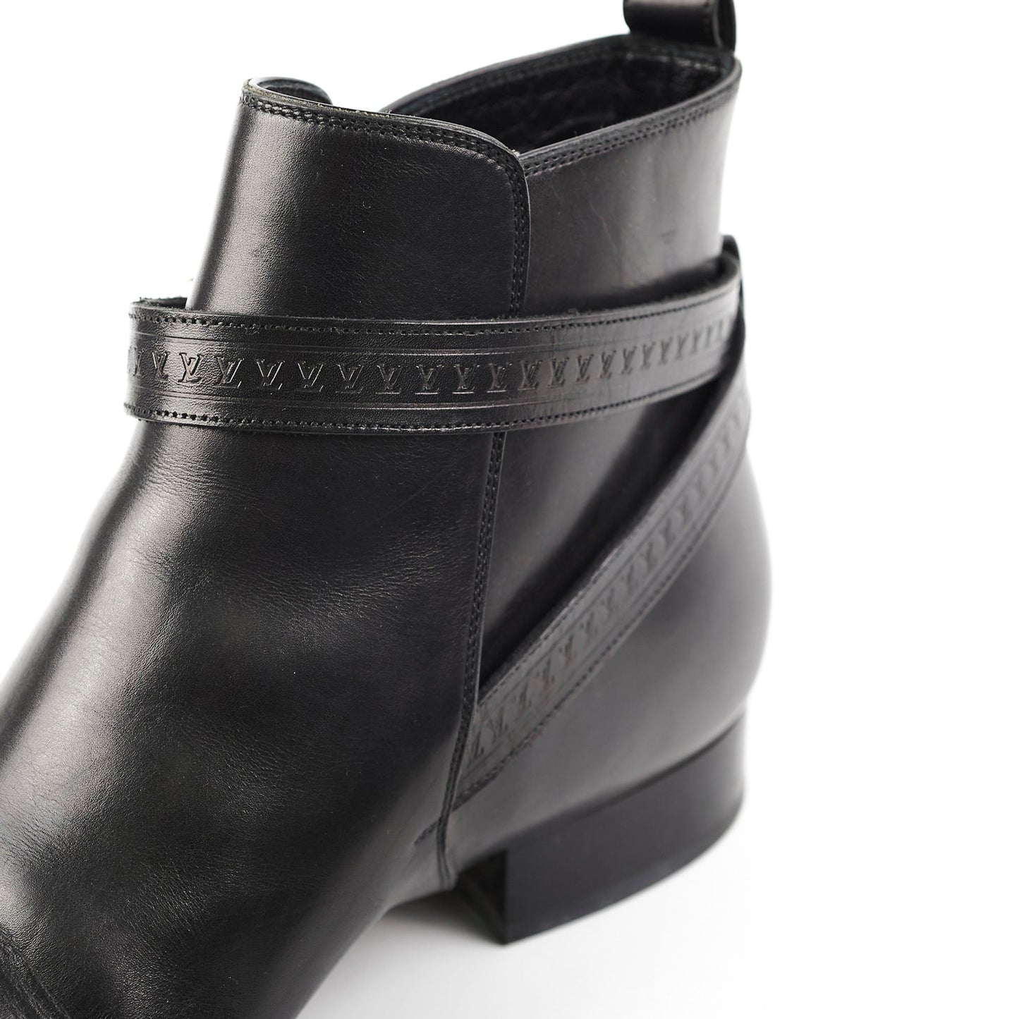 Louis Vuitton Mens Black Leather Boots Size 11