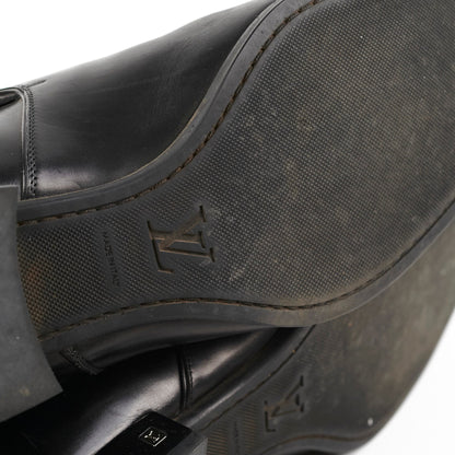 Louis Vuitton Mens Black Leather Boots Size 11