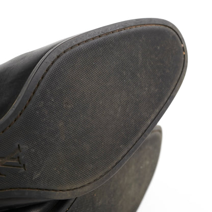 Louis Vuitton Mens Black Leather Boots Size 11