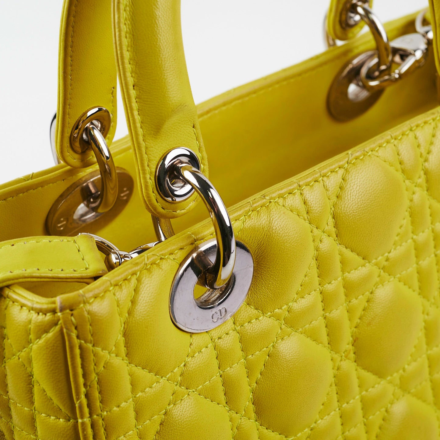 Christian Dior Lady Dior Medium Yellow