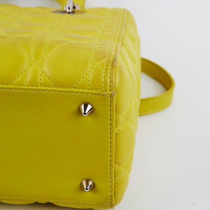 Christian Dior Lady Dior Medium Yellow