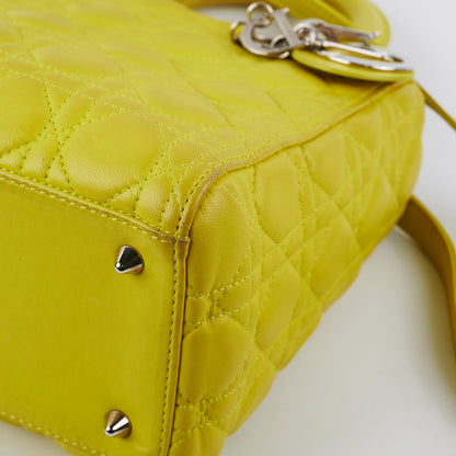 Christian Dior Lady Dior Medium Yellow