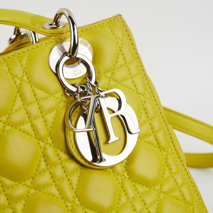 Christian Dior Lady Dior Medium Yellow